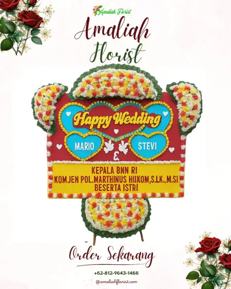 Papan Bunga Pernikahan Martoba